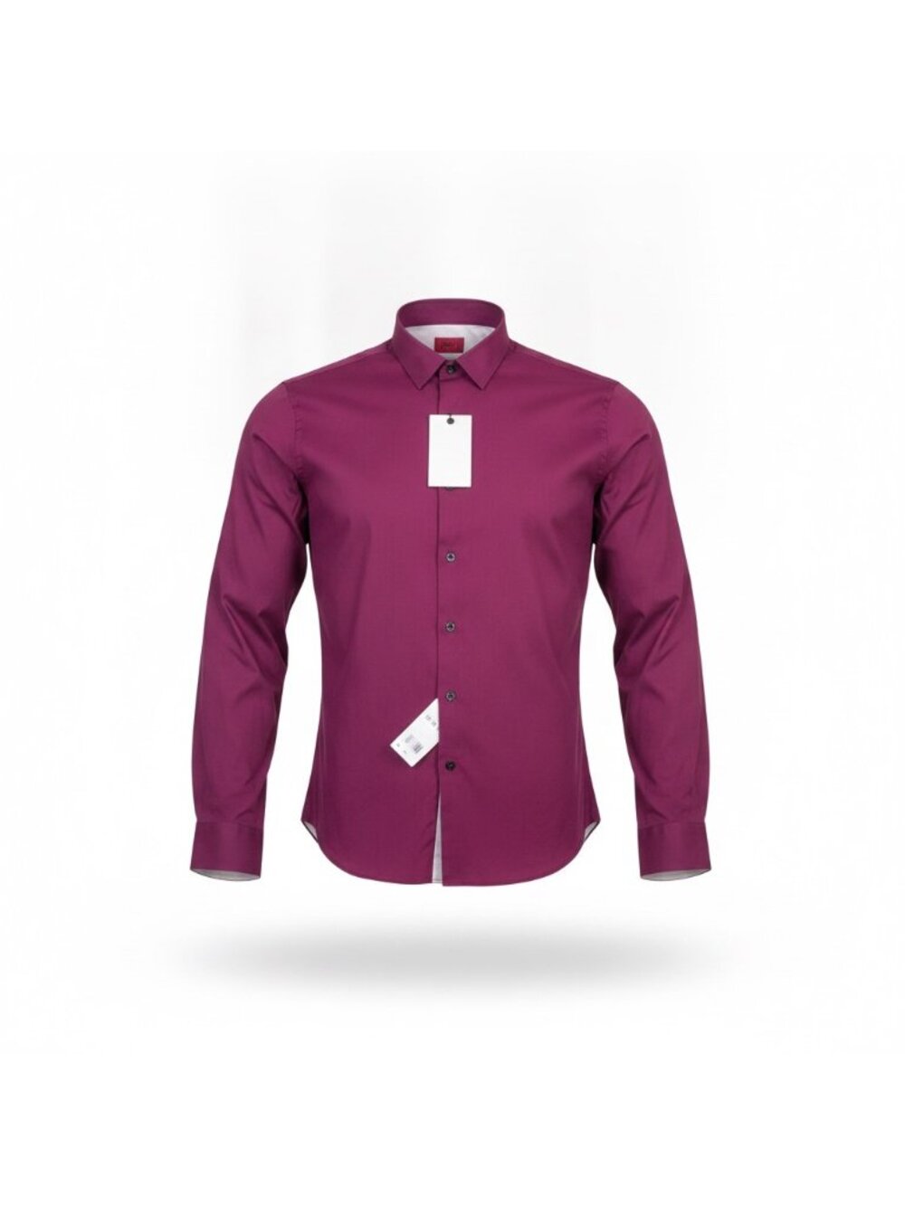 Alfani Mens Purple Cotton Blend Slim Fit Stretch Dress Shirt Size L 16-16.5 - Picture 1 of 8